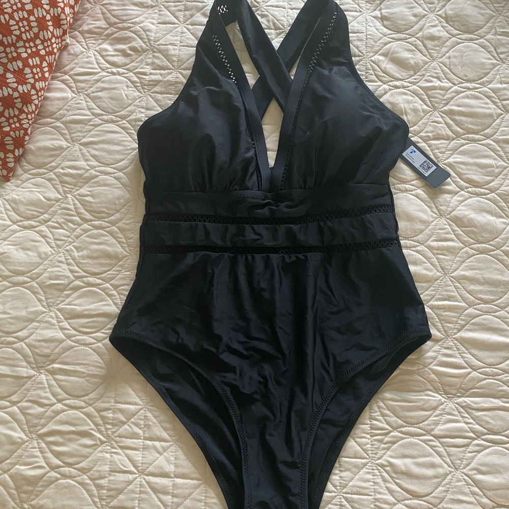 NWT black one piece.
